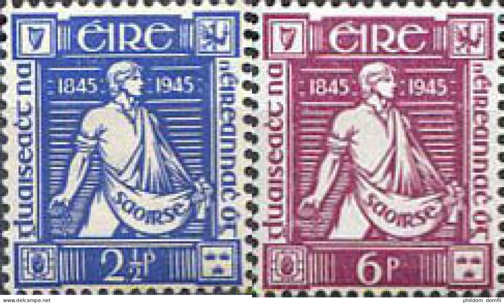 164383 MNH IRLANDA 1945 CENTENARIO DE LA MUERTE DE THOMAS DAVIS - Unused Stamps
