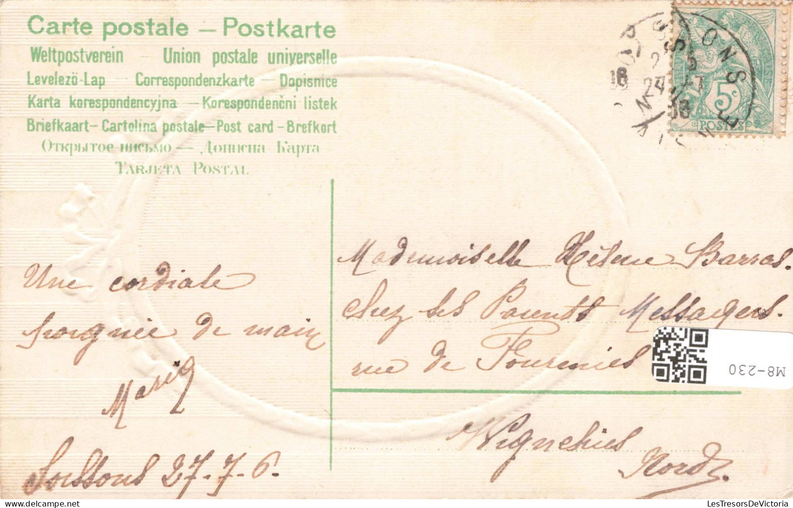 FANTAISIE - A Systèmes - Portrait Dans Un Médaillon - Carte Postale Ancienne - Dreh- Und Zugkarten