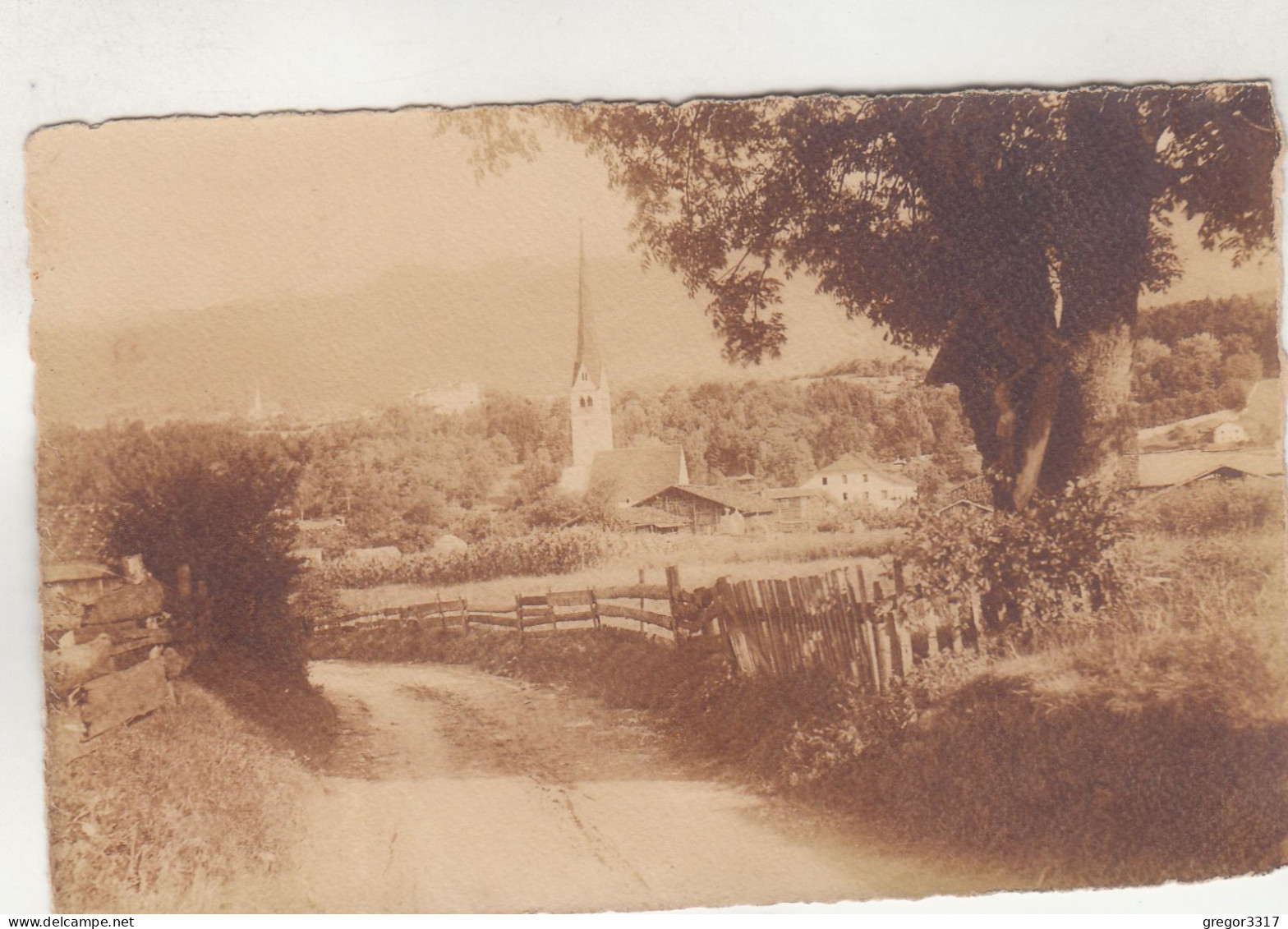 D4873) Bei HALL In TIROL - Alte FOTO AK Wegansicht Mit Kleiner KIRCHE U. Haus - 1913 Riepenhausen - Hall In Tirol