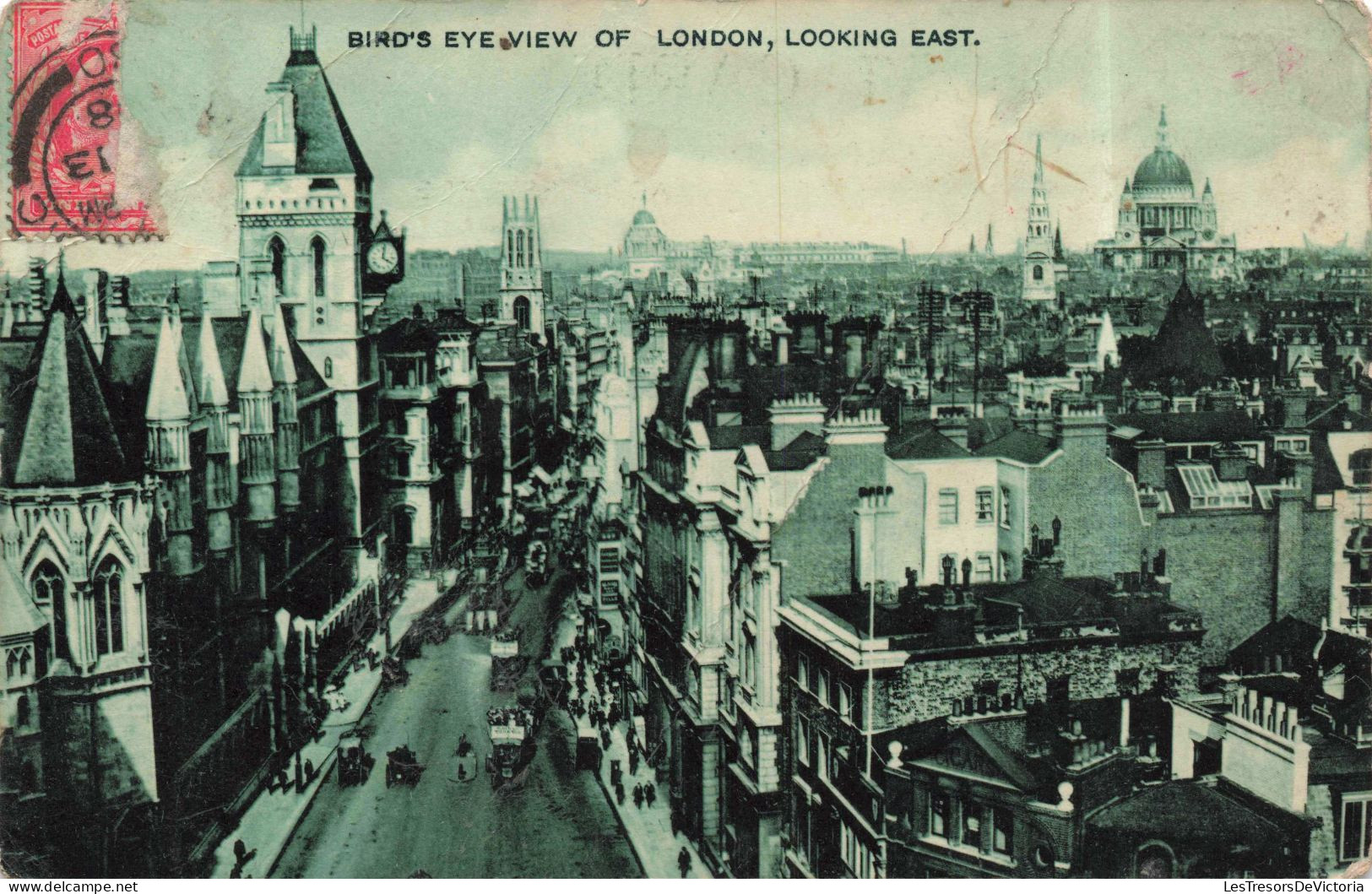 ROYAUME UNI - Londres - Bird's Eye View - Looking East - Carte Postale Ancienne - Autres & Non Classés