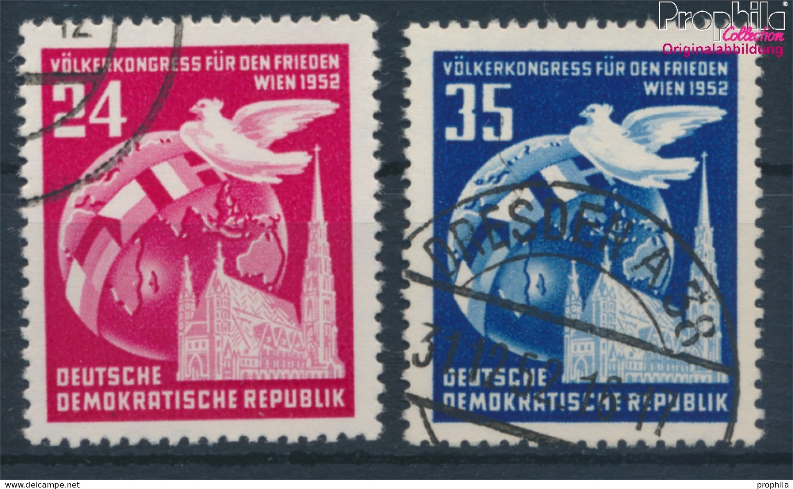 DDR 320-321 (kompl.Ausg.) Gestempelt 1952 Völkerkongreß Für Den Frieden (10219705 - Gebraucht