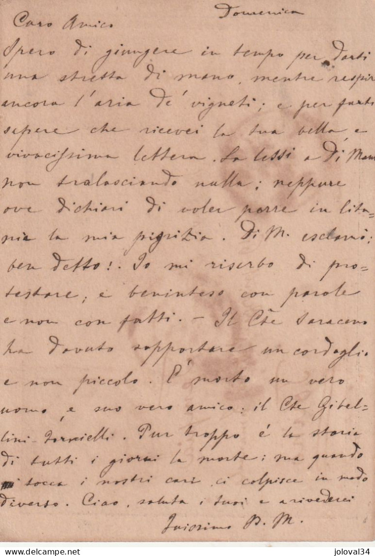 Italie Entier Postal TORINO 25/10/1874 Pour Canelli - Interi Postali
