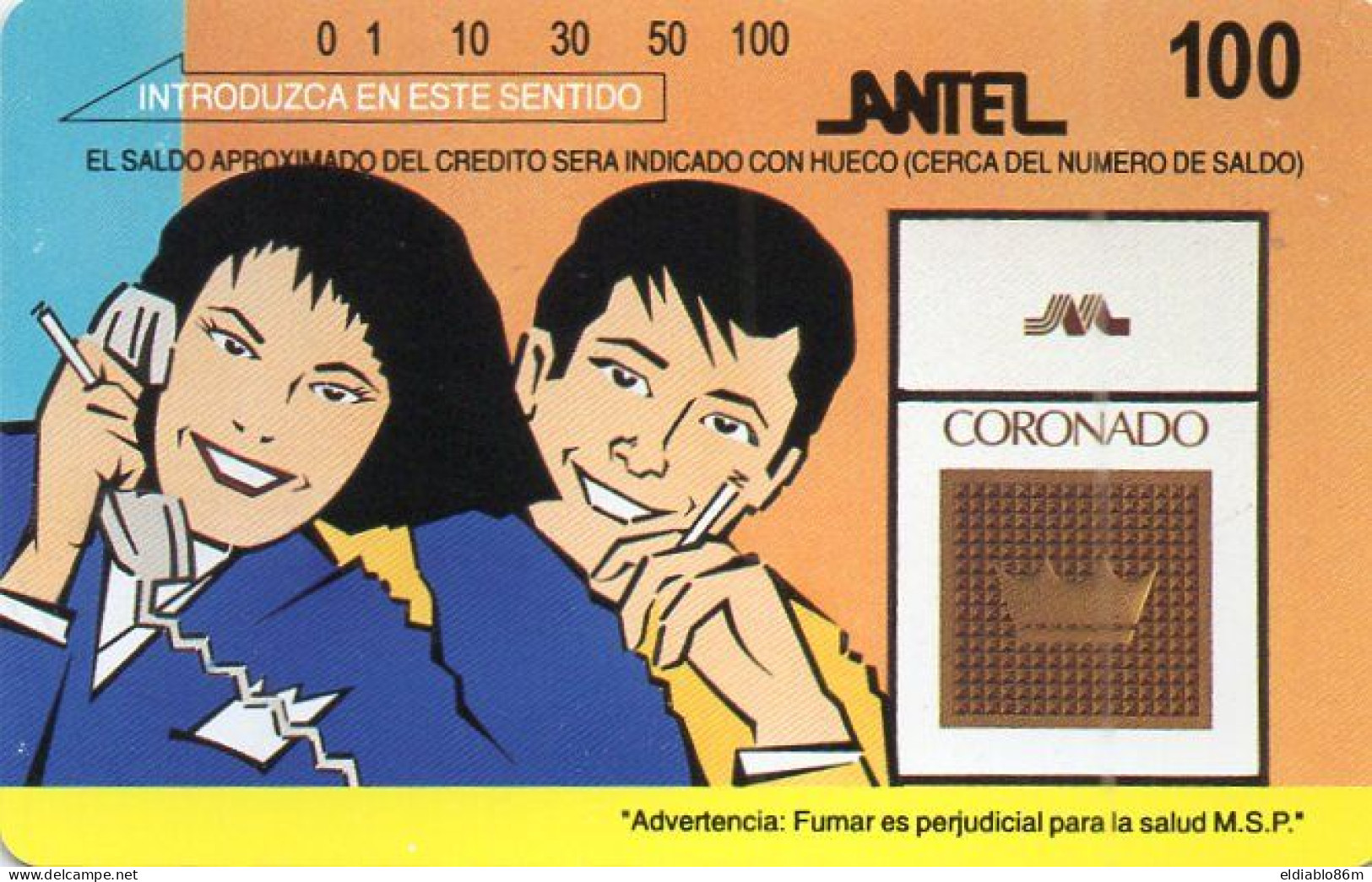 URUGUAY - TAMURA - ADVERTISING - CIGARETTE - CORONADO - MINT - Uruguay