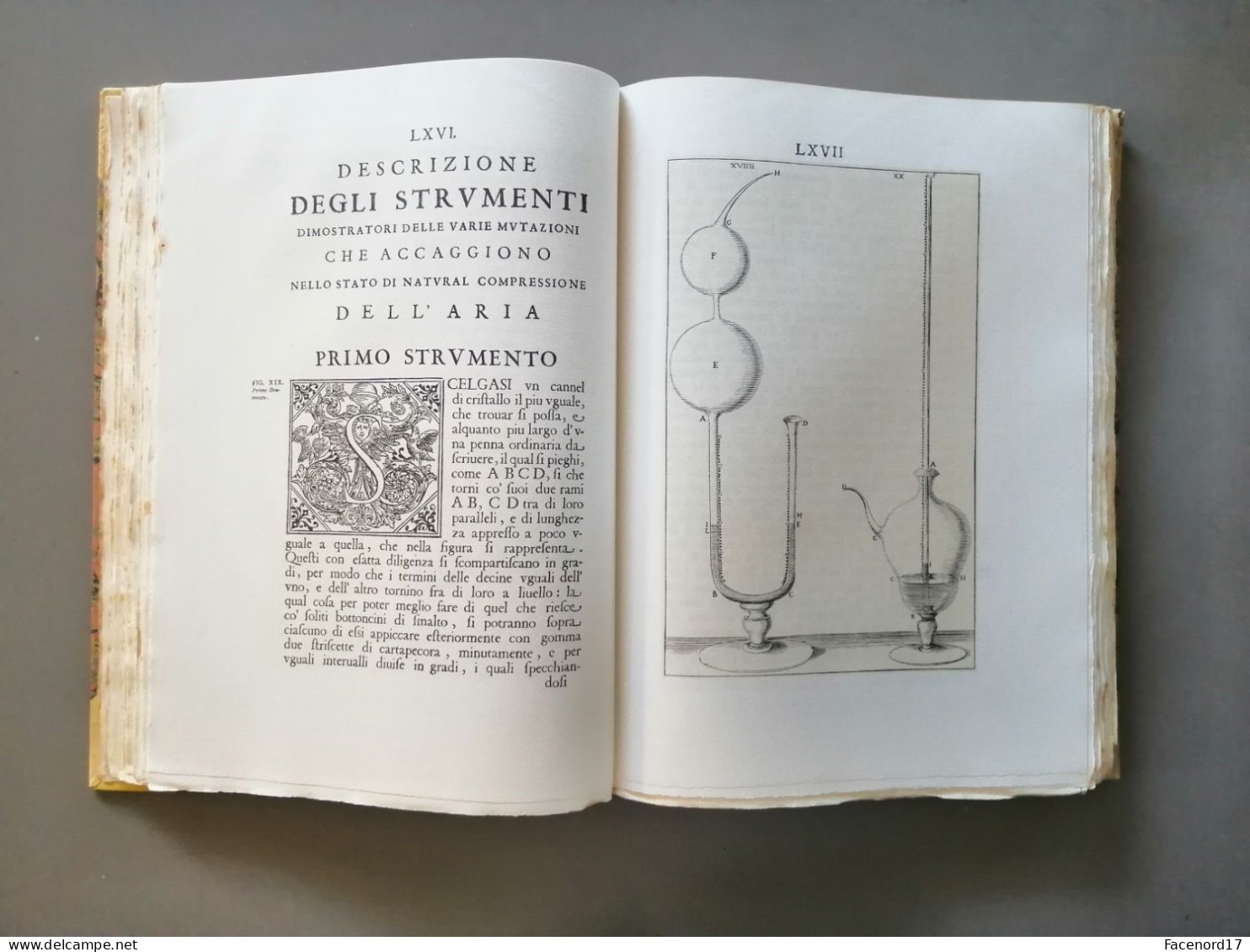 Saggi di naturali esperienze fatte nell'academia del cimento Domus Galilaeana di Pisa papier vergé Magnani  Pescia 1957