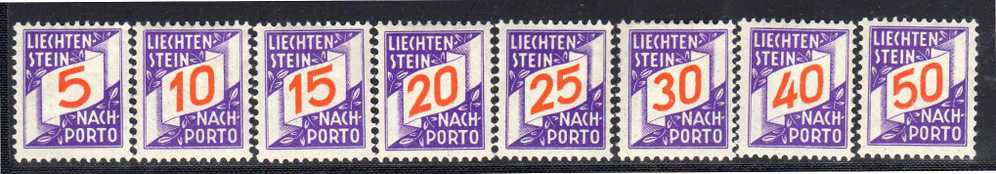 LIECHTENSTEIN - TAXE N°13/20 * (1928) - Strafportzegels