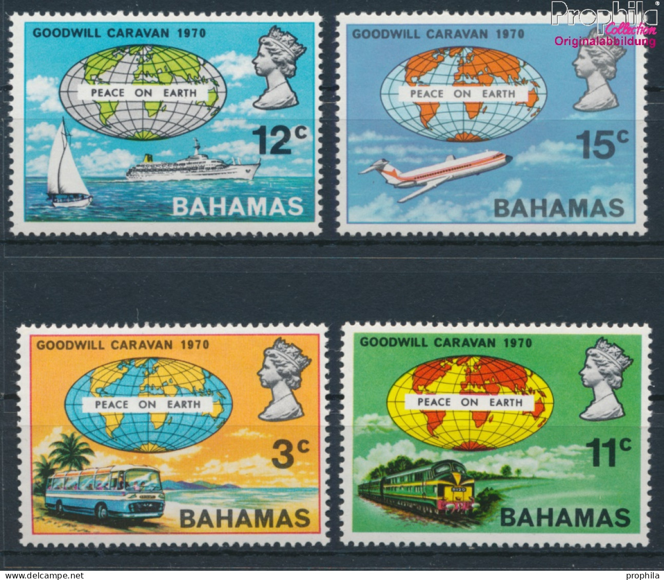 Bahamas 308-311 (kompl.Ausg.) Postfrisch 1970 Tourismus (10174463 - 1963-1973 Autonomie Interne