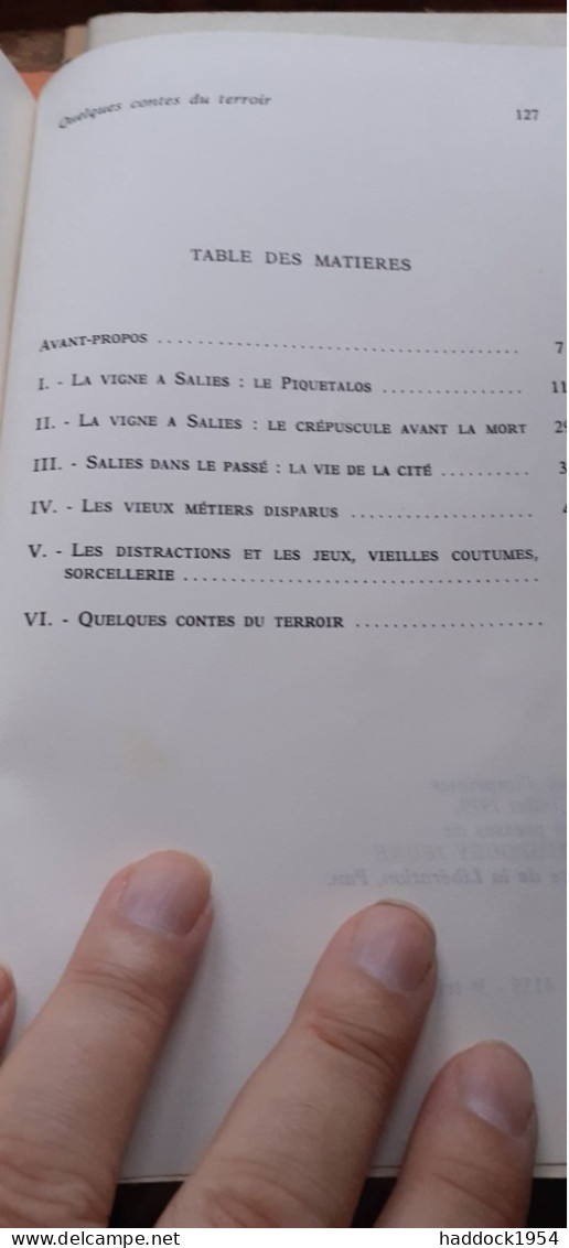 SALIES DE BEARN Au Temps Des Piquetalos PIERRE CAMOUGRAND Imprimerie Marrimpouey 1979 - Aquitaine