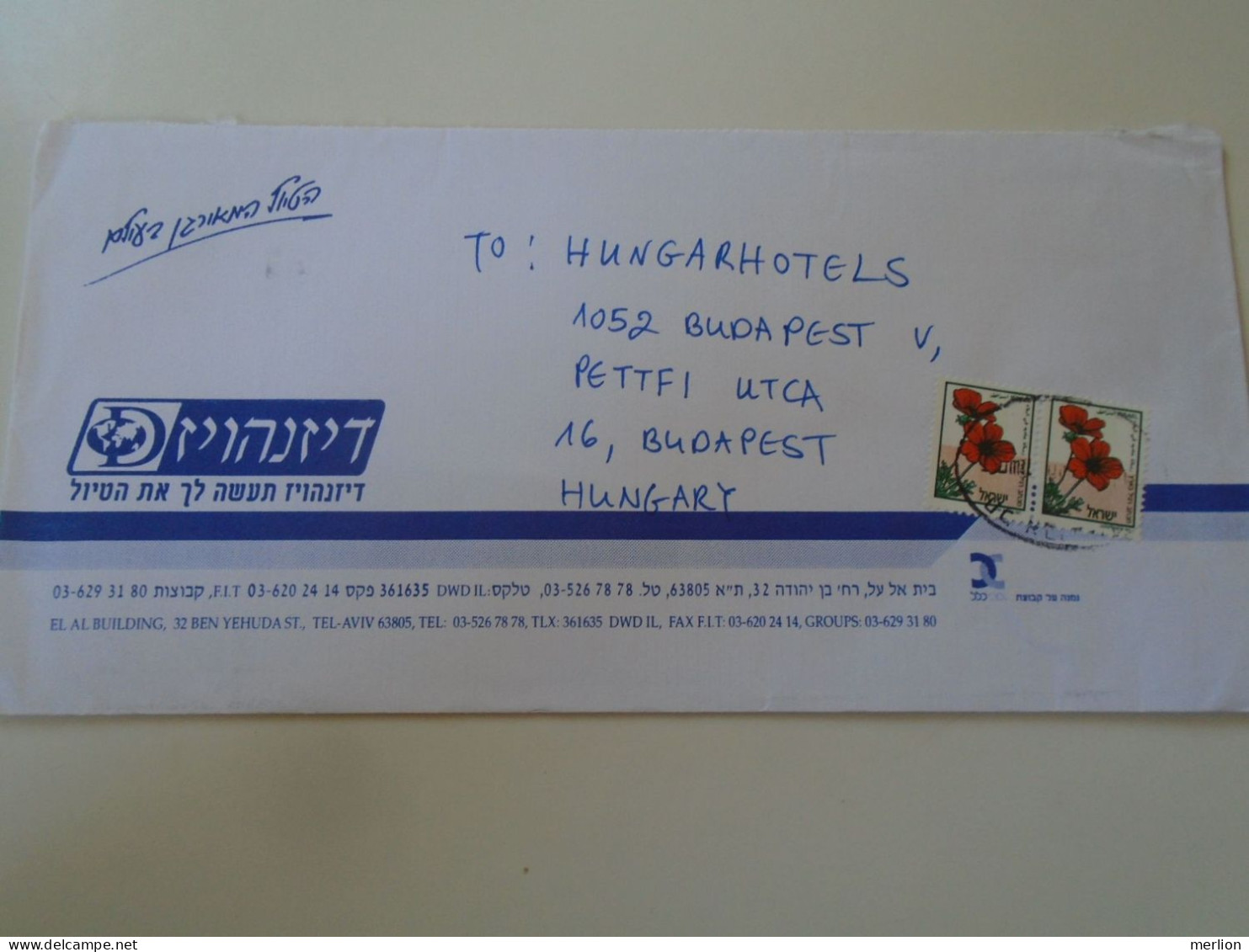 D198271 Israel   Cover  Ca 1999   - Tel Aviv -Yafo    Sent To Hungary - Briefe U. Dokumente