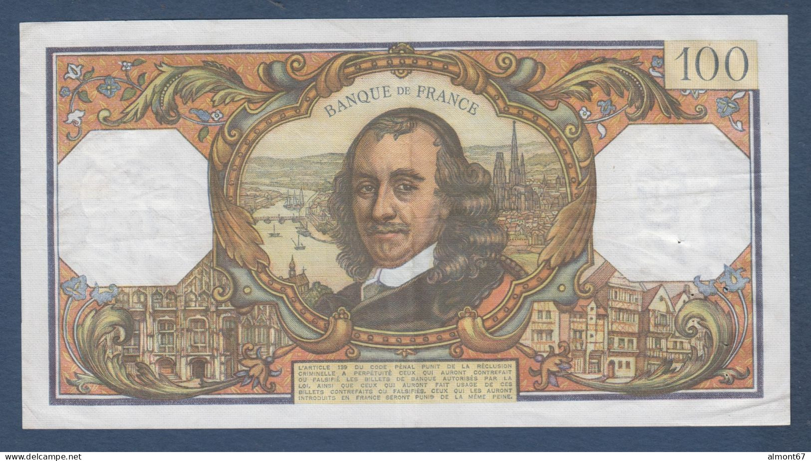 100 Francs  Corneille   Du  2 - 4 - 1970 - 100 F 1964-1979 ''Corneille''