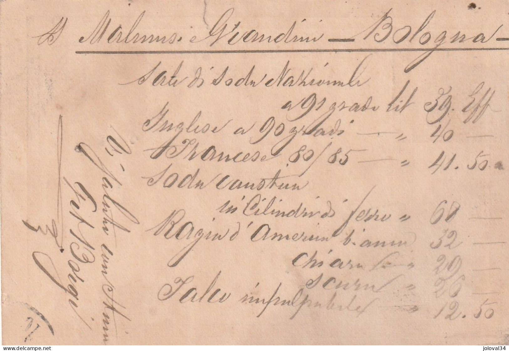 Italie Entier Postal  Cachet Commercial Borgi LIVORNO 24/9/1874 Pour Bologna - Postwaardestukken