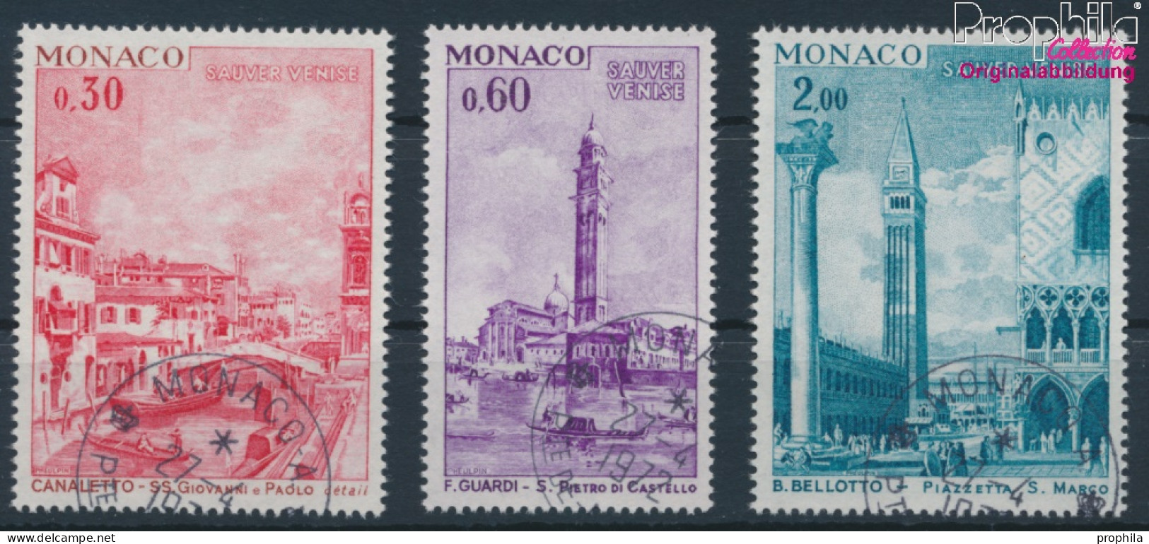 Monaco 1042-1044 (kompl.Ausg.) Gestempelt 1972 UNESCO - Venedig (10196410 - Usados