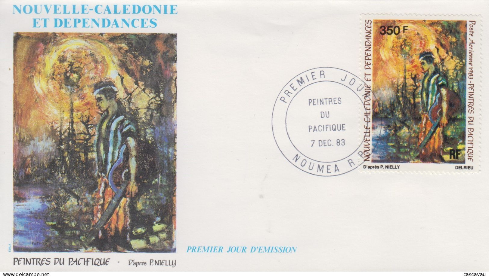 Enveloppe FDC  1er Jour   NOUVELLE CALEDONIE   Peintres   Du   Pacifique   1983 - FDC