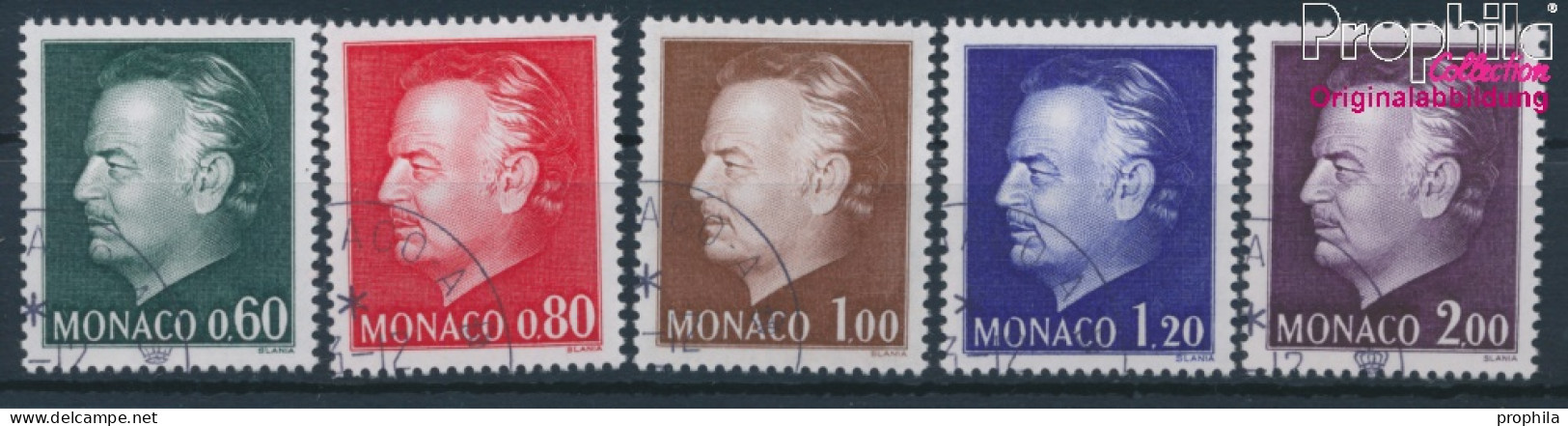 Monaco 1143-1147 (kompl.Ausg.) Gestempelt 1974 Freimarken: Fürst Rainier III. (10196379 - Usados