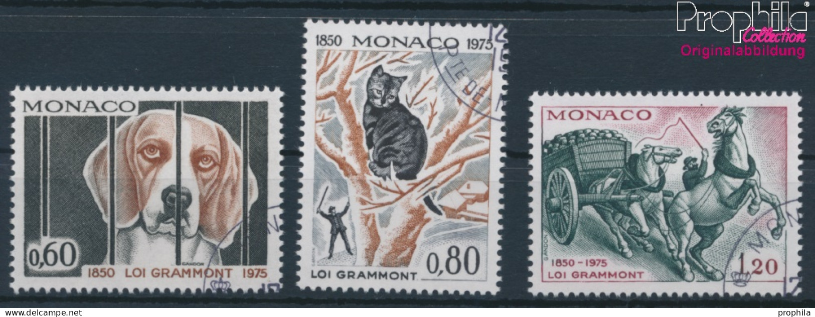 Monaco 1204-1206 (kompl.Ausg.) Gestempelt 1975 Tierschutz (10196365 - Usados