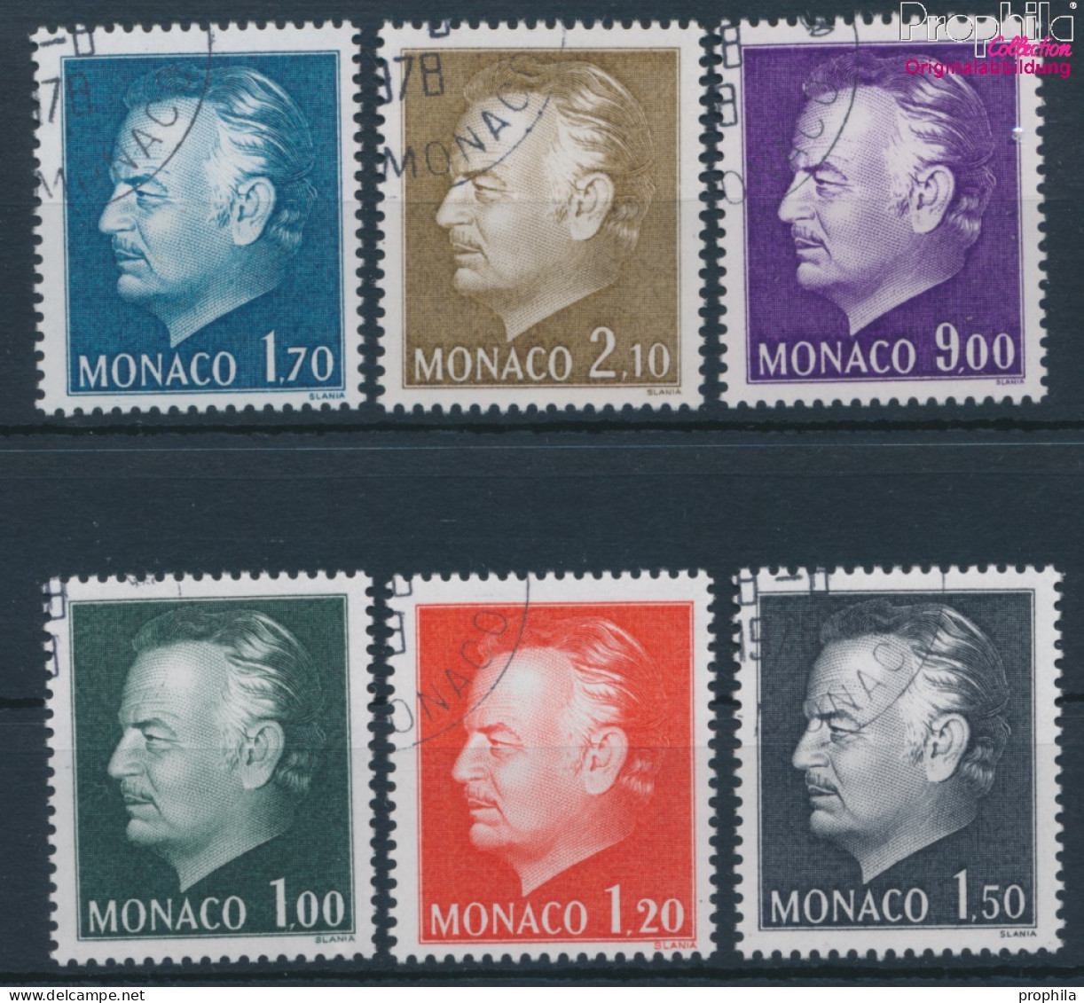 Monaco 1325-1330 (kompl.Ausg.) Gestempelt 1978 Freimarken: Fürst Rainier I. (10196328 - Usados