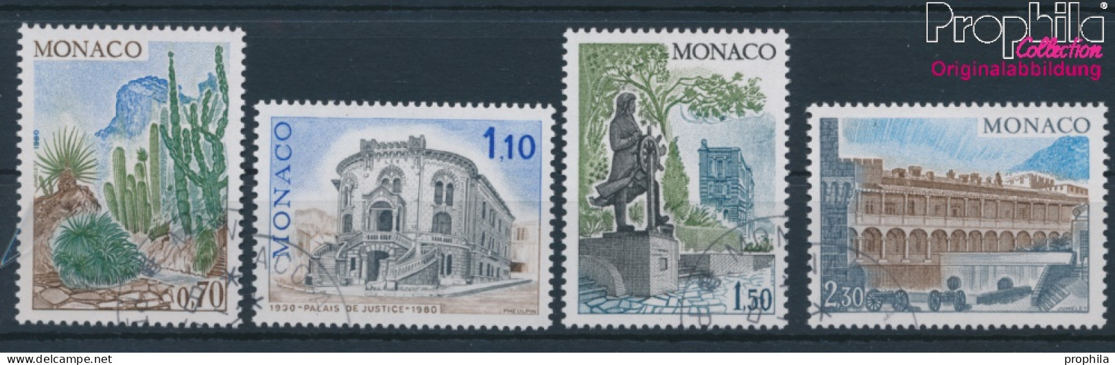 Monaco 1406-1409 (kompl.Ausg.) Gestempelt 1980 Ansichten Und Bauwerke (10196306 - Oblitérés