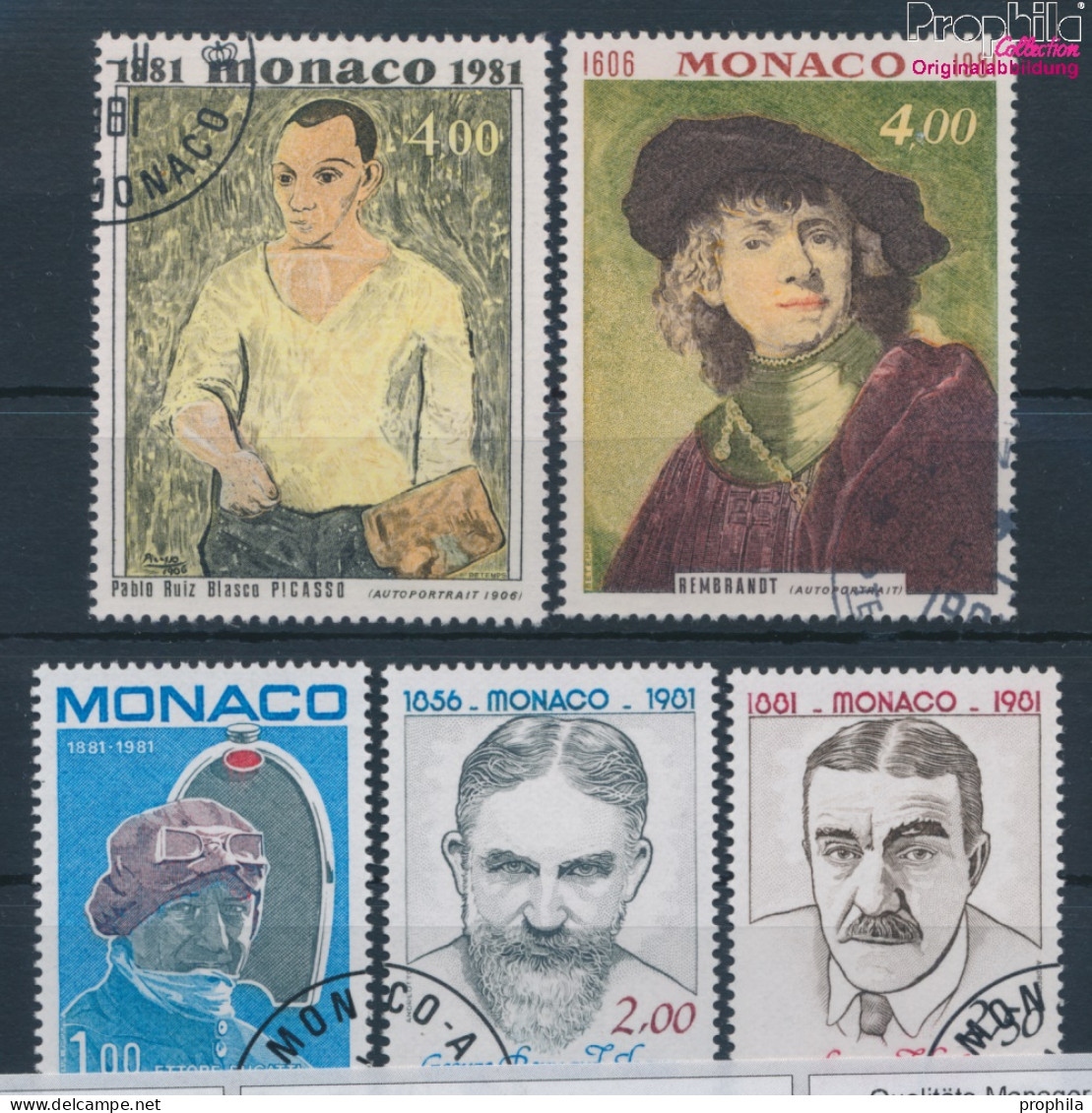 Monaco 1491-1495 (kompl.Ausg.) Gestempelt 1981 Persönlichkeiten (10196279 - Used Stamps