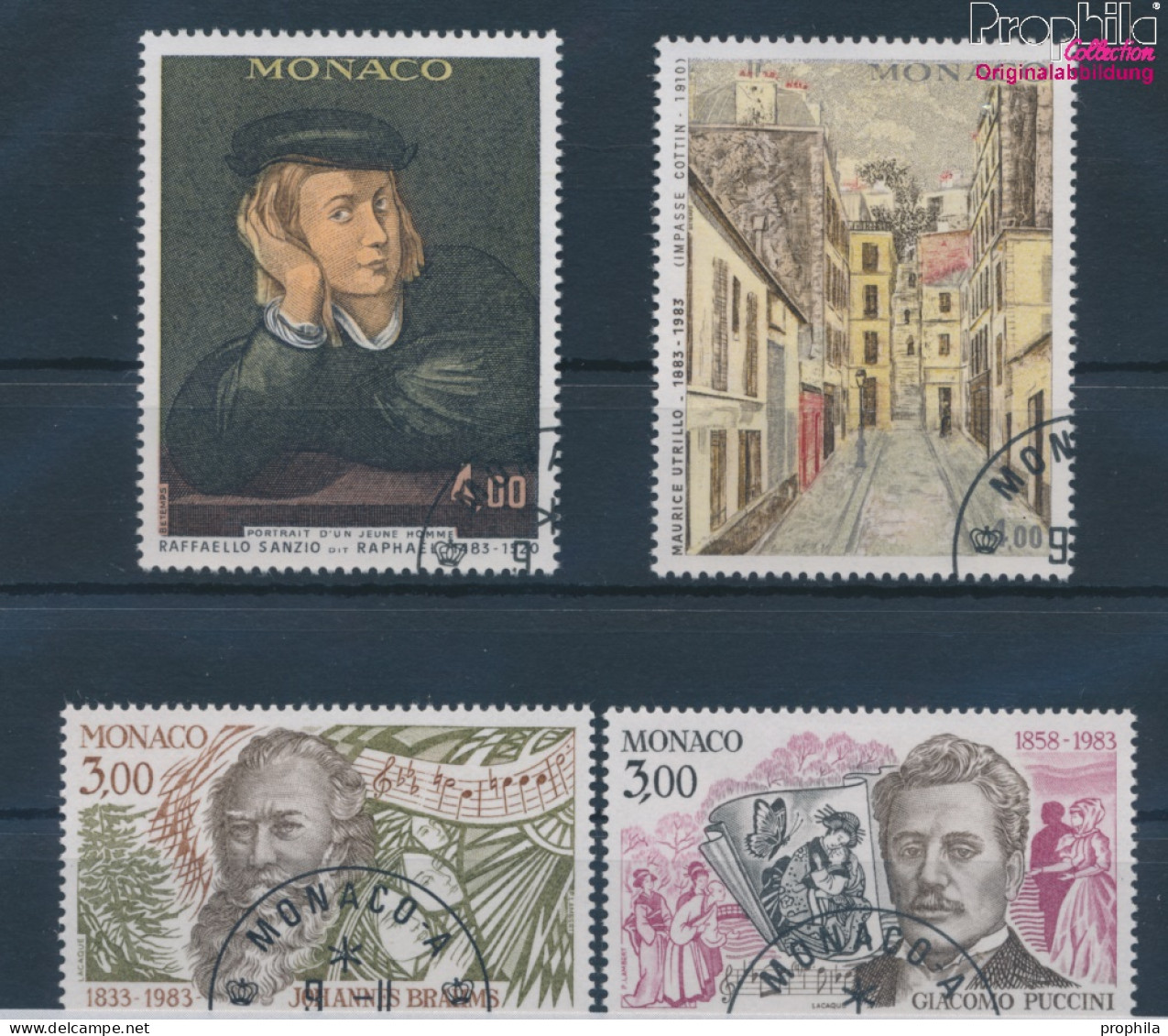 Monaco 1593-1596 (kompl.Ausg.) Gestempelt 1983 Bedeutende Künstler (10198035 - Usados