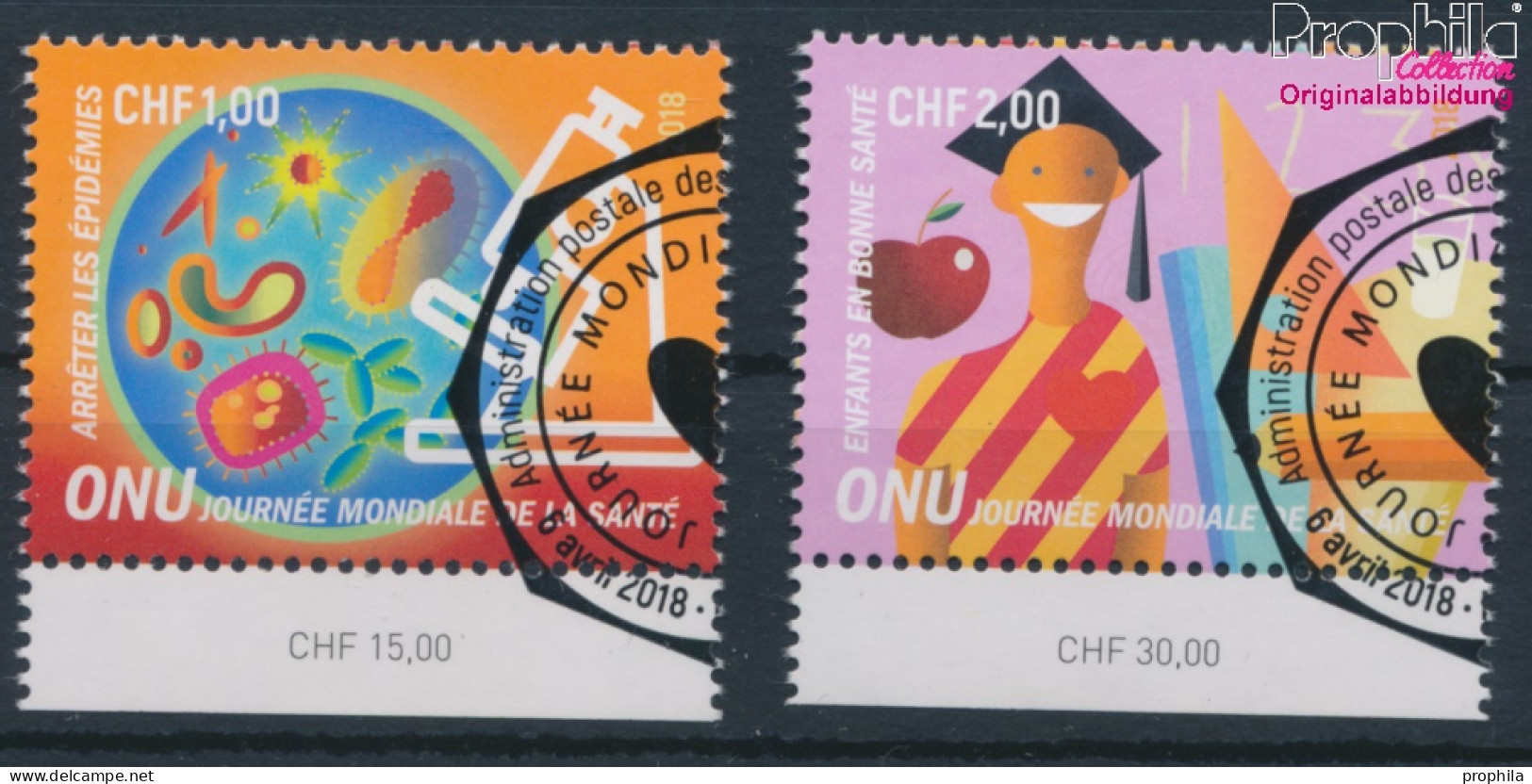UNO - Genf 1029-1030 (kompl.Ausg.) Gestempelt 2018 Weltgesundheitstag (10196778 - Used Stamps