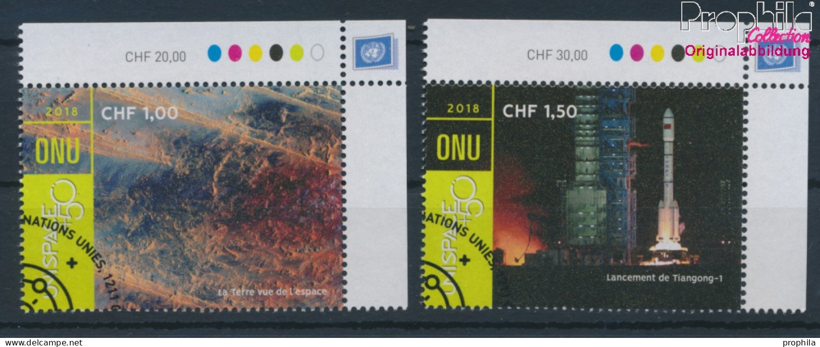 UNO - Genf 1041-1042 (kompl.Ausg.) Gestempelt 2018 Erforschung Des Weltraums (10196739 - Usados