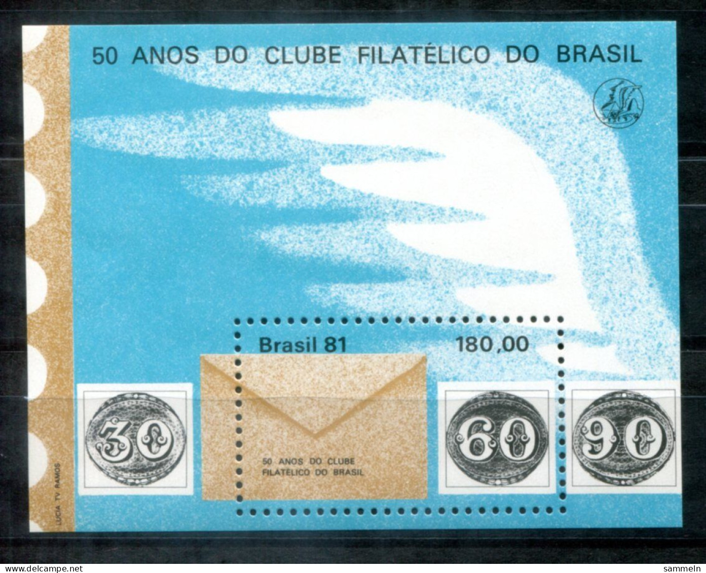 BRASILIEN Block 47, Bl.47 Mnh - Marke Auf Marke, Stamp On Stamp, Timbre Sur Timbre - BRAZIL / BRÉSIL - Blocs-feuillets