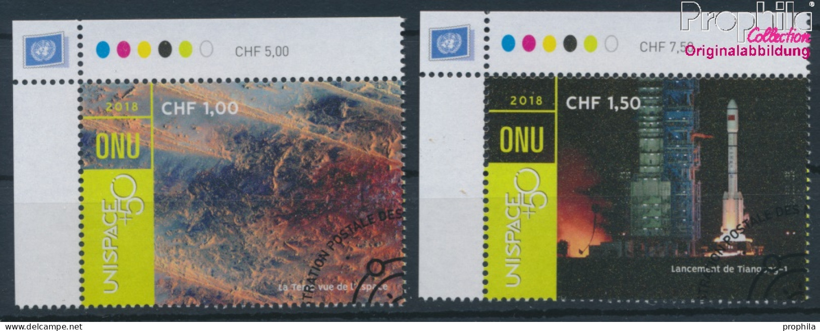 UNO - Genf 1041-1042 (kompl.Ausg.) Gestempelt 2018 Erforschung Des Weltraums (10196740 - Gebruikt