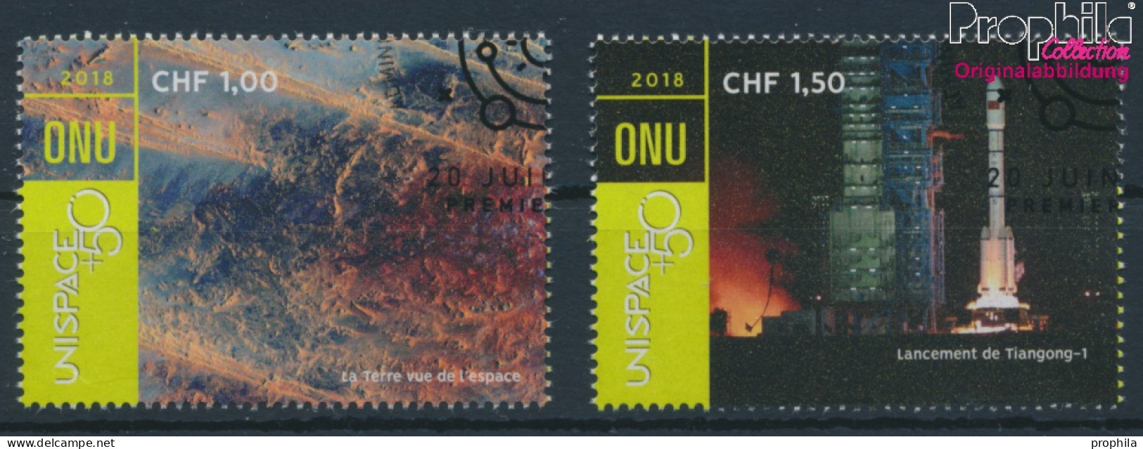 UNO - Genf 1041-1042 (kompl.Ausg.) Gestempelt 2018 Erforschung Des Weltraums (10196746 - Usati