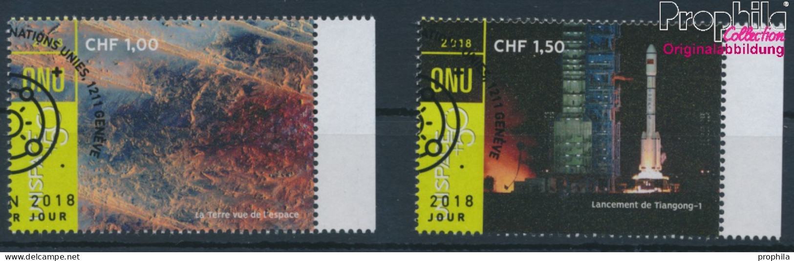 UNO - Genf 1041-1042 (kompl.Ausg.) Gestempelt 2018 Erforschung Des Weltraums (10196747 - Usati