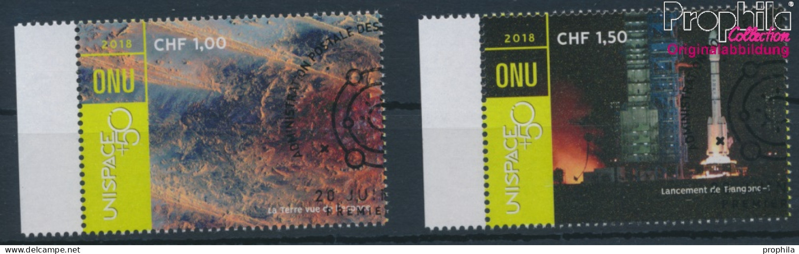 UNO - Genf 1041-1042 (kompl.Ausg.) Gestempelt 2018 Erforschung Des Weltraums (10196748 - Used Stamps