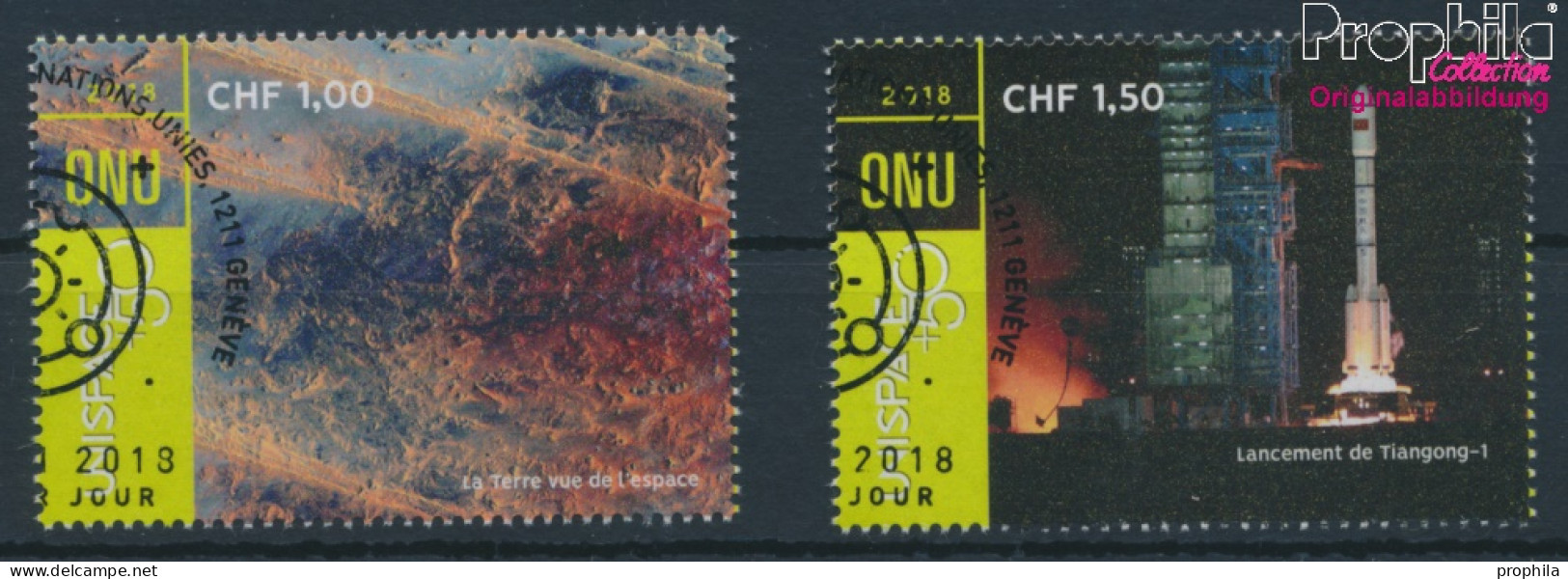 UNO - Genf 1041-1042 (kompl.Ausg.) Gestempelt 2018 Erforschung Des Weltraums (10196749 - Gebruikt