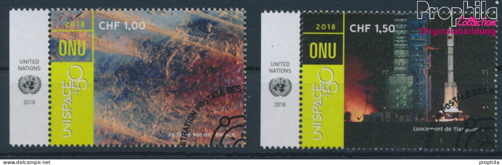 UNO - Genf 1041-1042 (kompl.Ausg.) Gestempelt 2018 Erforschung Des Weltraums (10196752 - Oblitérés