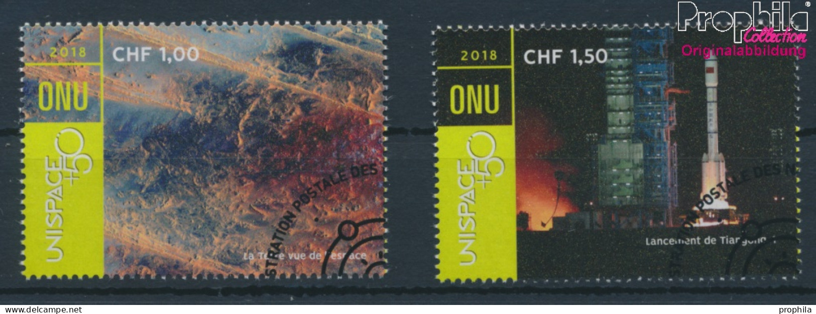 UNO - Genf 1041-1042 (kompl.Ausg.) Gestempelt 2018 Erforschung Des Weltraums (10196754 - Gebruikt