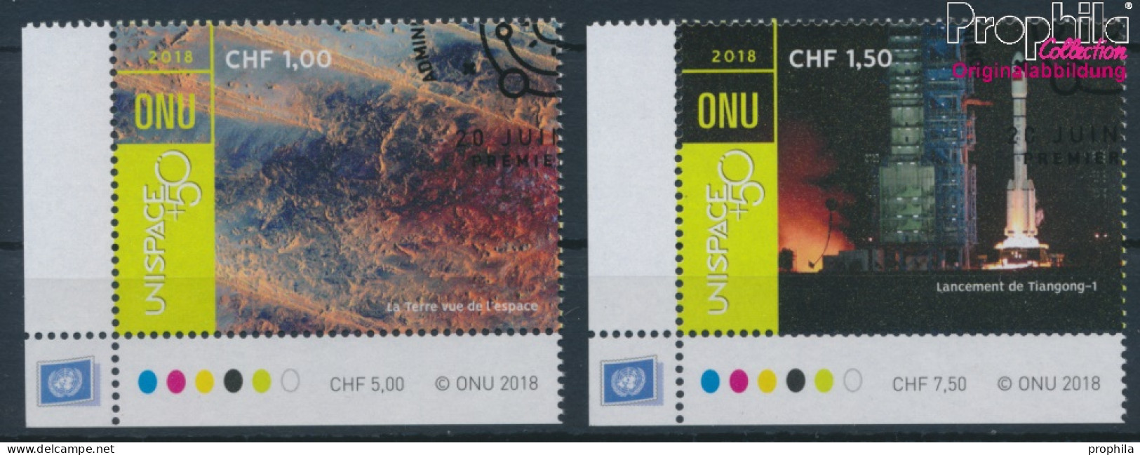 UNO - Genf 1041-1042 (kompl.Ausg.) Gestempelt 2018 Erforschung Des Weltraums (10196756 - Gebruikt