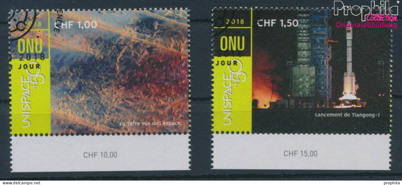 UNO - Genf 1041-1042 (kompl.Ausg.) Gestempelt 2018 Erforschung Des Weltraums (10196757 - Used Stamps