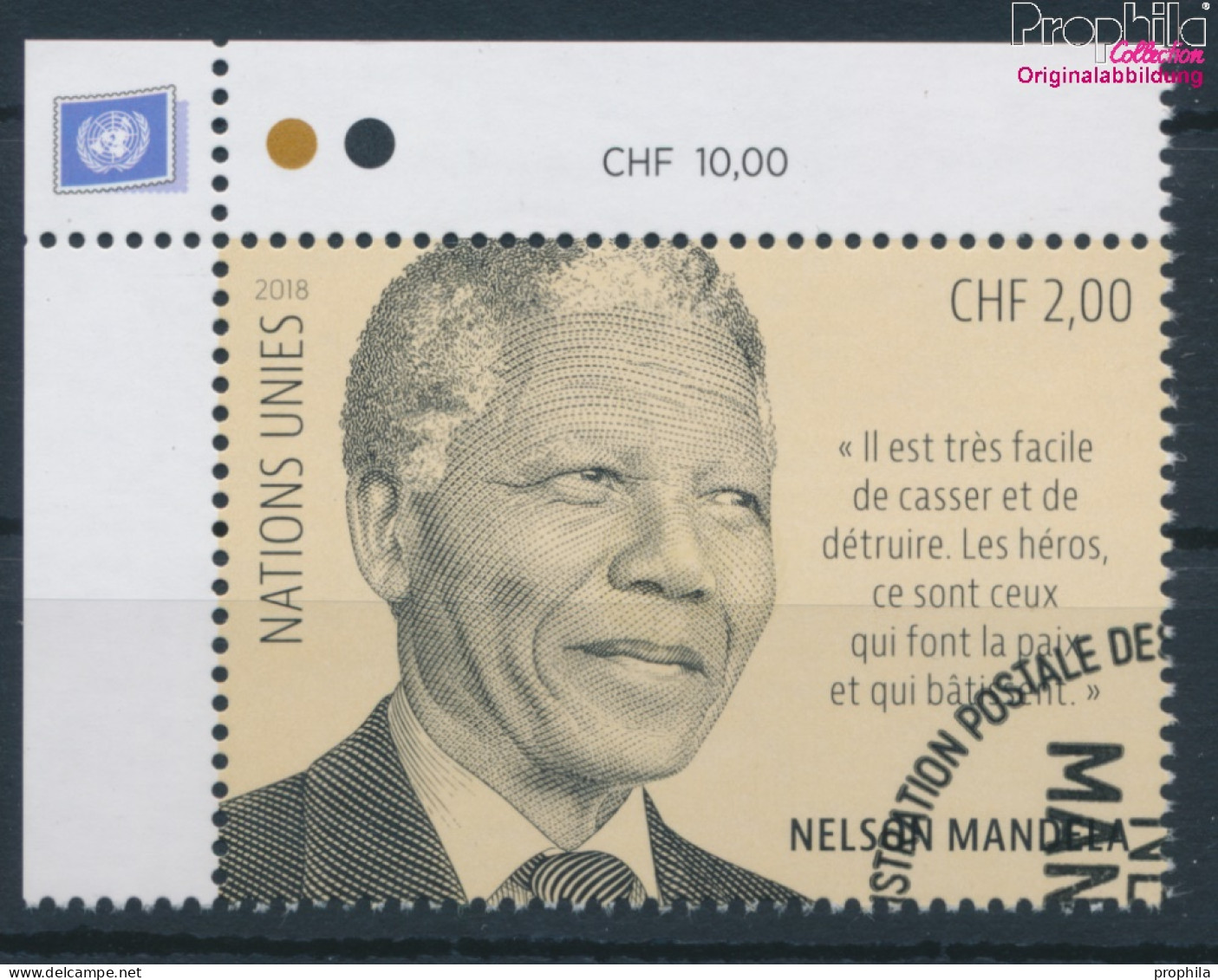 UNO - Genf 1044 (kompl.Ausg.) Gestempelt 2018 Nelson Mandela (10196727 - Used Stamps