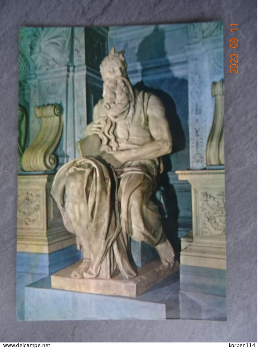 "   MOSES  "  BY MICHELANGELO    ROMA - Museos