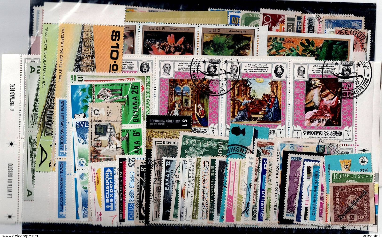 LOT OF 260 STAMPS MINT+USED +16 BLOCKS MI- 80 EURO VF!! - Collections (sans Albums)