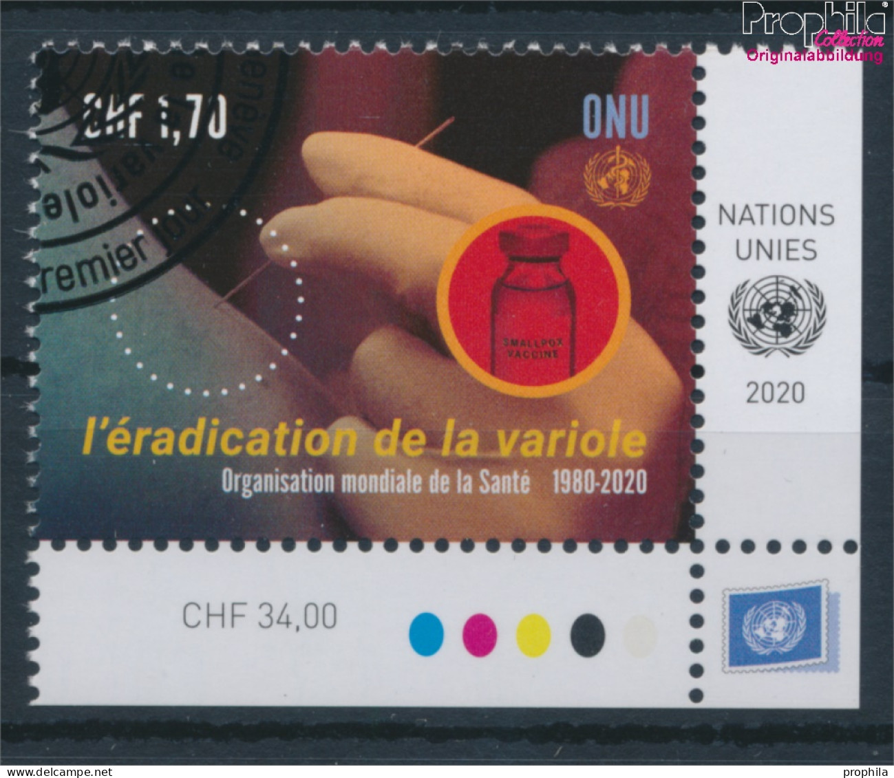 UNO - Genf 1114 (kompl.Ausg.) Gestempelt 2020 Ausrottung Der Pocken (10196643 - Usados