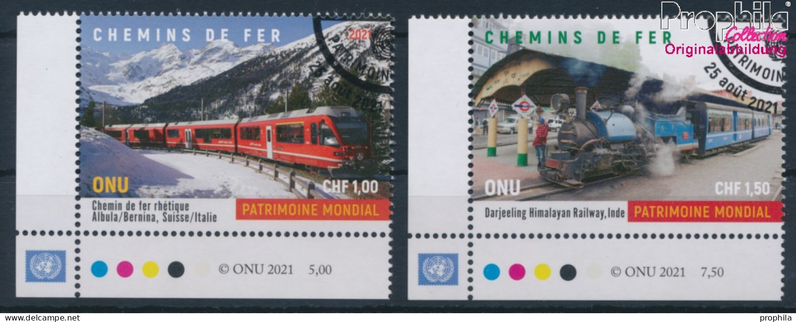 UNO - Genf 1140-1141 (kompl.Ausg.) Gestempelt 2021 Brücken Und Wasserstraßen (10196588 - Used Stamps