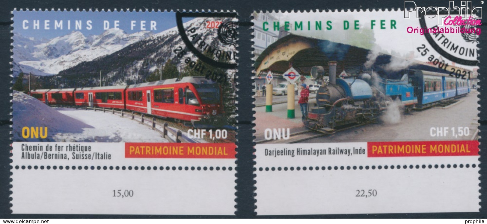 UNO - Genf 1140-1141 (kompl.Ausg.) Gestempelt 2021 Brücken Und Wasserstraßen (10196590 - Usati