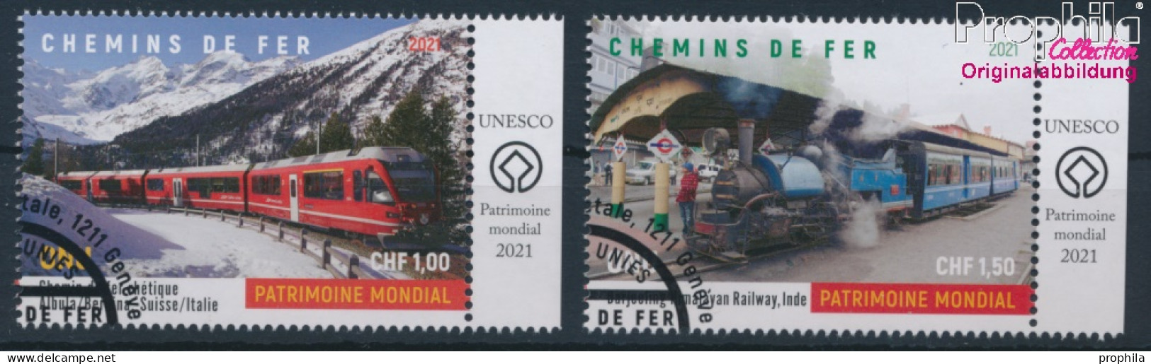 UNO - Genf 1140-1141 (kompl.Ausg.) Gestempelt 2021 Brücken Und Wasserstraßen (10196591 - Used Stamps