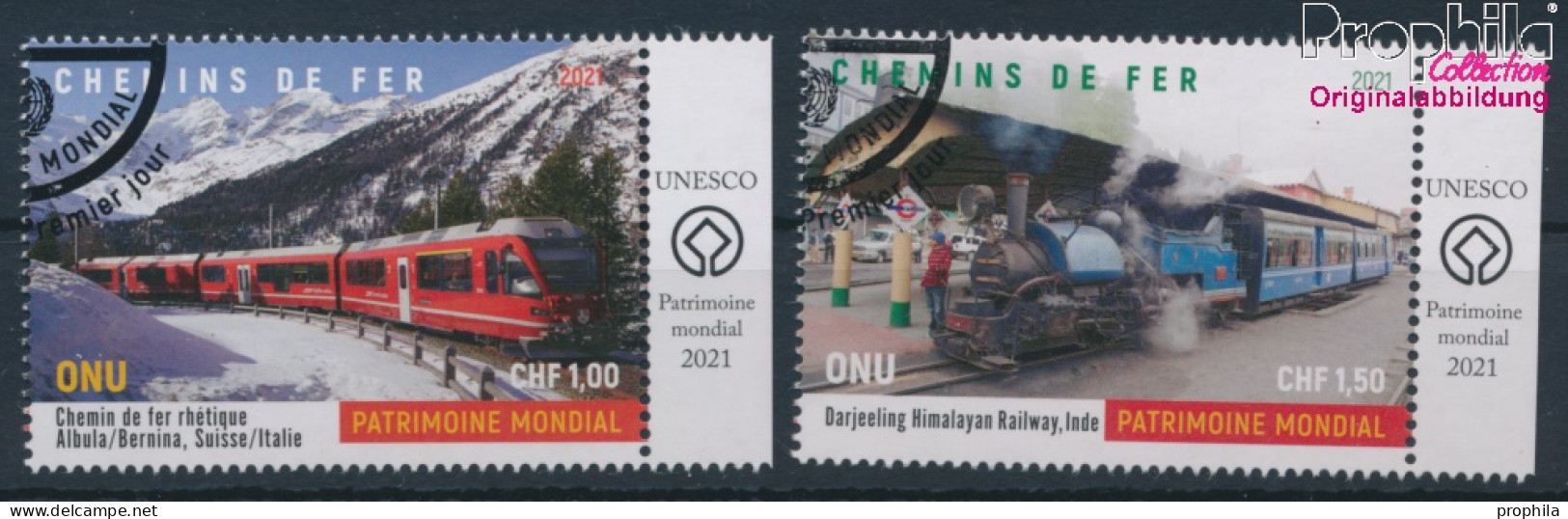 UNO - Genf 1140-1141 (kompl.Ausg.) Gestempelt 2021 Brücken Und Wasserstraßen (10196599 - Used Stamps