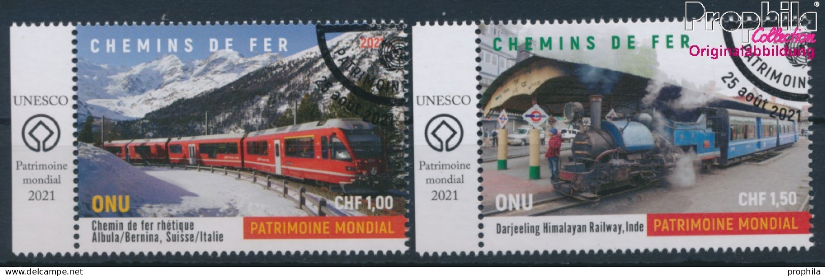 UNO - Genf 1140-1141 (kompl.Ausg.) Gestempelt 2021 Brücken Und Wasserstraßen (10196600 - Used Stamps