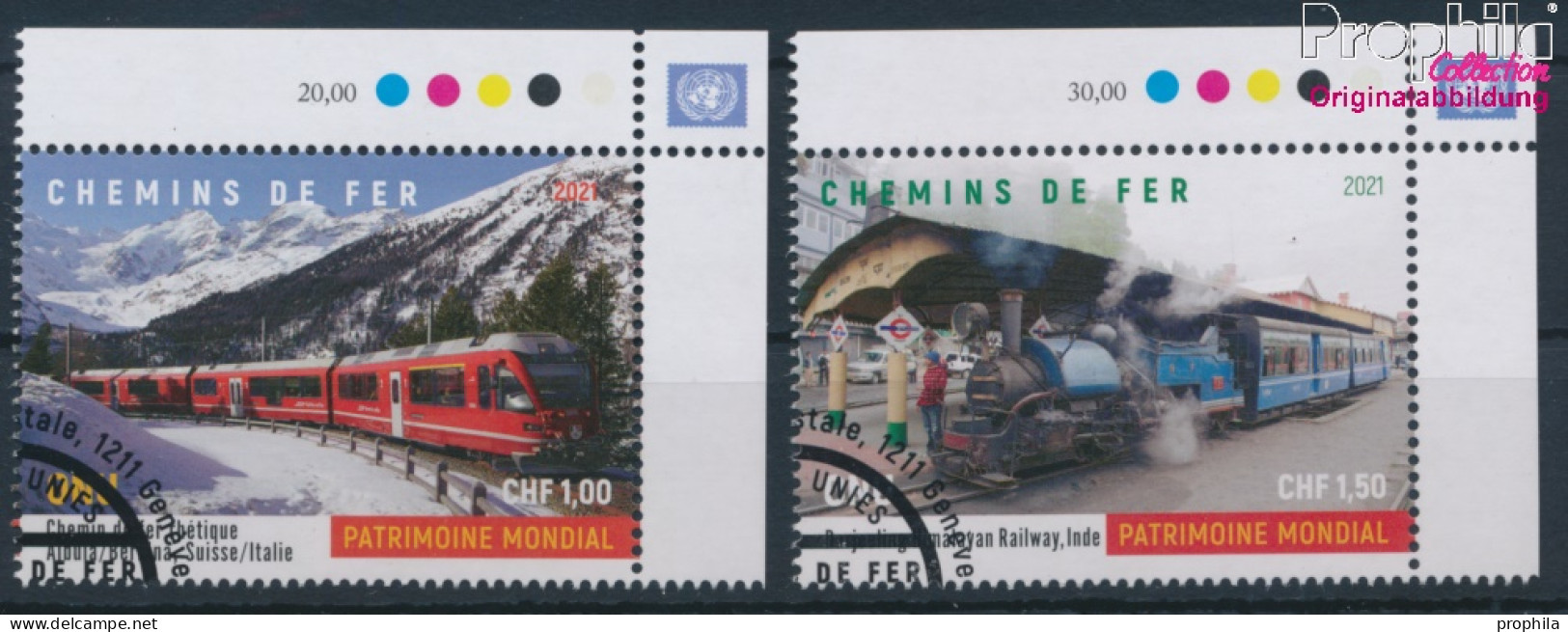 UNO - Genf 1140-1141 (kompl.Ausg.) Gestempelt 2021 Brücken Und Wasserstraßen (10196603 - Used Stamps