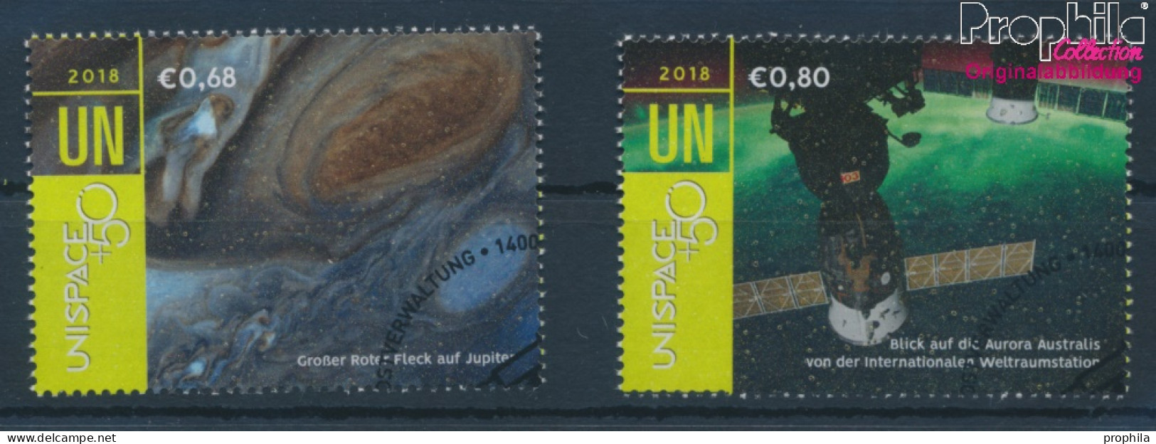 UNO - Wien 1017-1018 (kompl.Ausg.) Gestempelt 2018 Erforschung Des Weltraums (10216453 - Usados