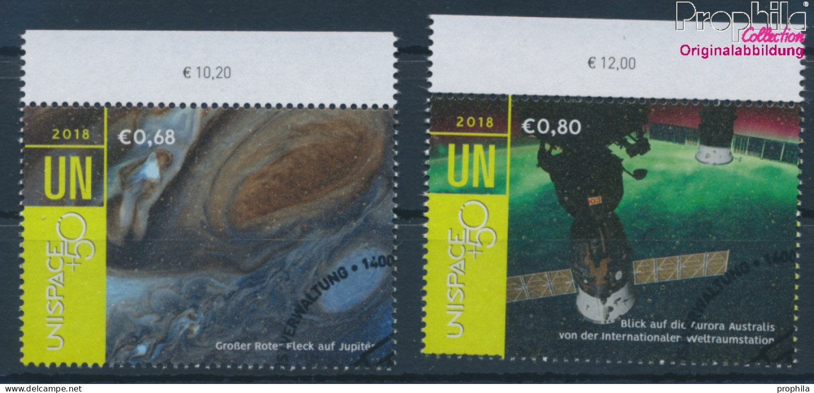 UNO - Wien 1017-1018 (kompl.Ausg.) Gestempelt 2018 Erforschung Des Weltraums (10216456 - Usados