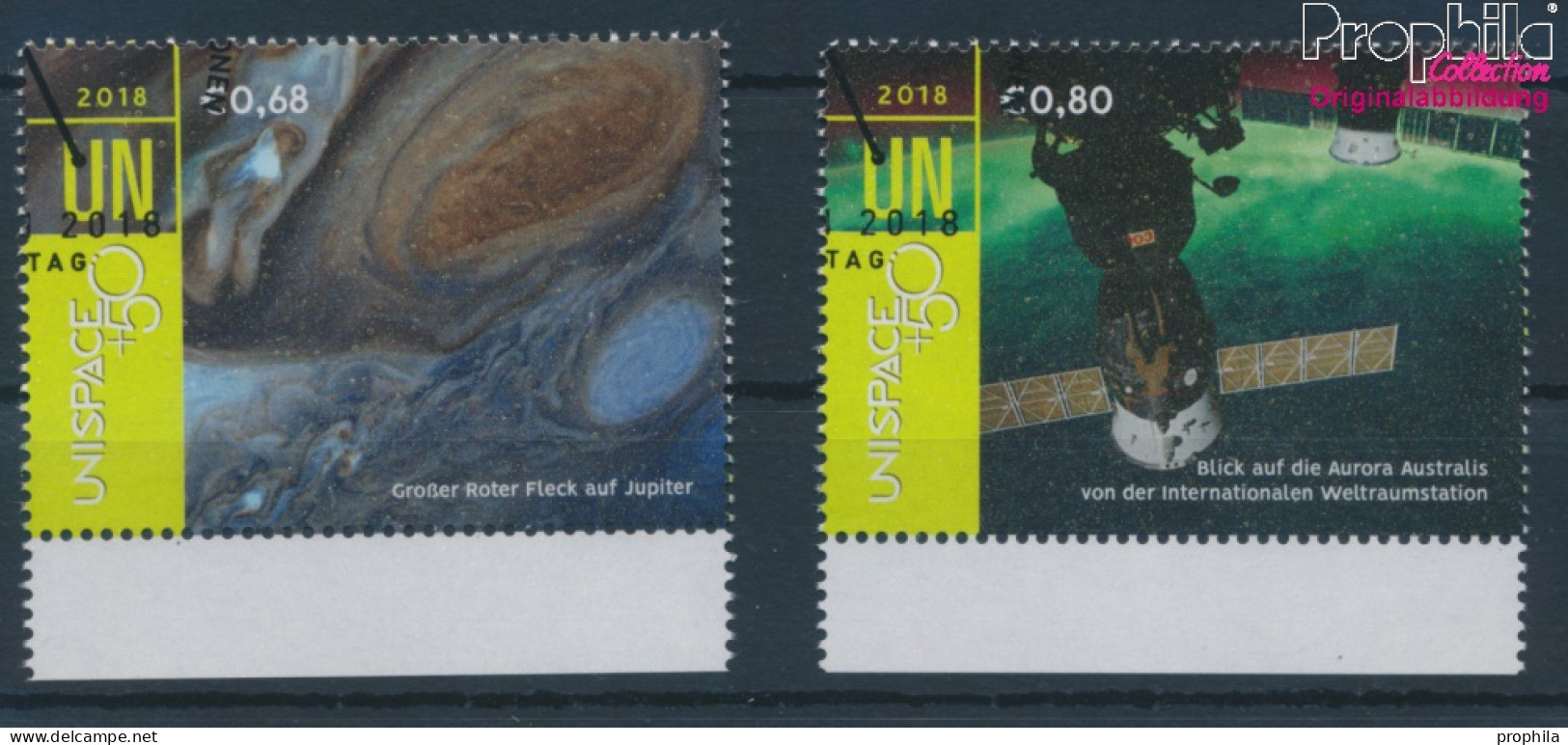 UNO - Wien 1017-1018 (kompl.Ausg.) Gestempelt 2018 Erforschung Des Weltraums (10216462 - Usados