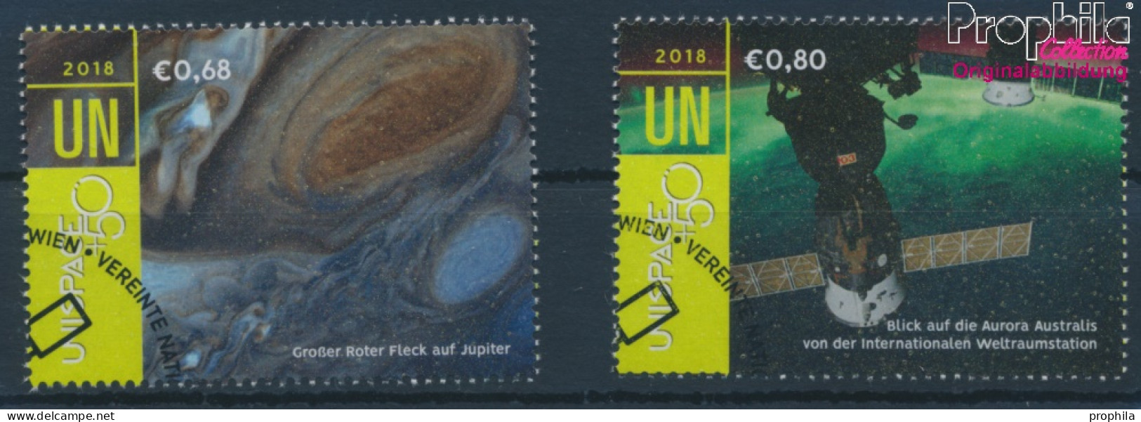 UNO - Wien 1017-1018 (kompl.Ausg.) Gestempelt 2018 Erforschung Des Weltraums (10216463 - Usados