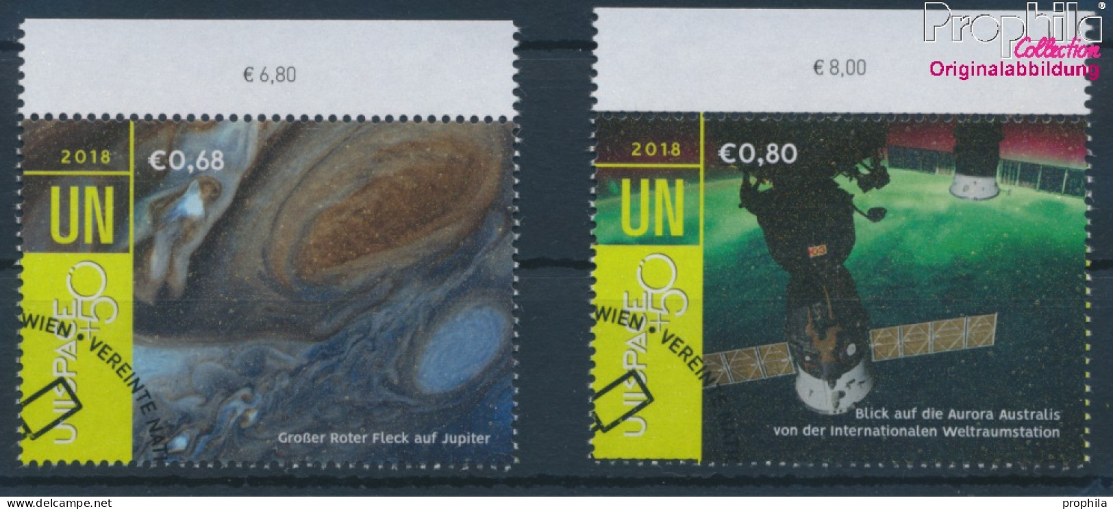 UNO - Wien 1017-1018 (kompl.Ausg.) Gestempelt 2018 Erforschung Des Weltraums (10216466 - Gebraucht