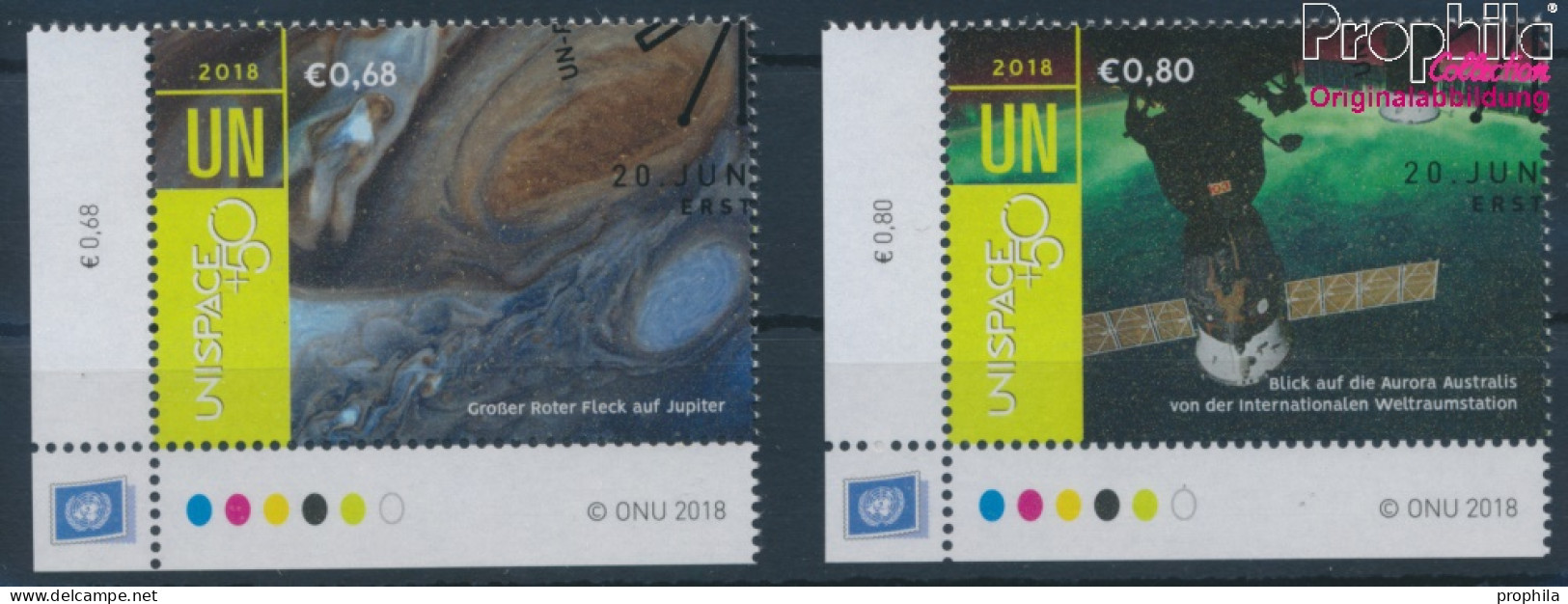 UNO - Wien 1017-1018 (kompl.Ausg.) Gestempelt 2018 Erforschung Des Weltraums (10216467 - Usados